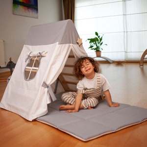 Kletterdreieck mit Spielzeltabdeckung, Kinder-Tipi-Zelt, bestes Weihnachtsgeschenk für Kleinkinder