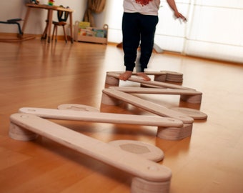 Balance Toy, Wooden Balance Beam, Toddler Toy Balance, Montessori Balance Toys, Balance Board, Kids Gymnast Set, Wooden gymnastic Set