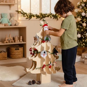 むぅ様専用【希少】木製クリスマスツリー フェルトオーナメント26個