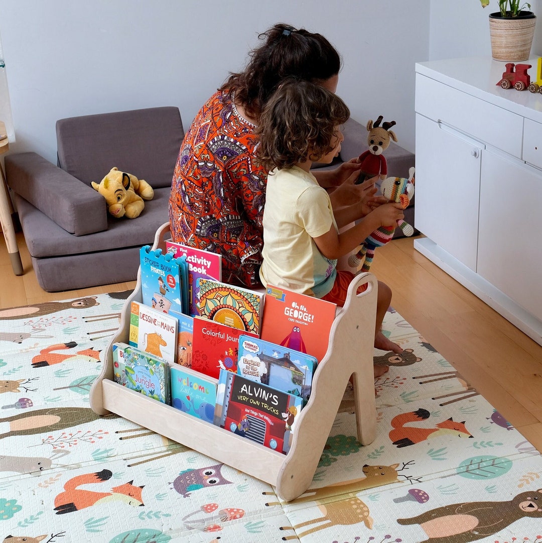 Multipurpose Children's Montessori Bookshelf, Wooden Kids Furniture ...