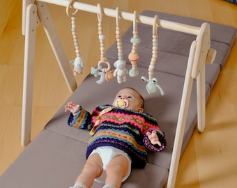 Baby Sensory Play Gym, Hanging Baby Gym Toys, Crochet Rattle Toy