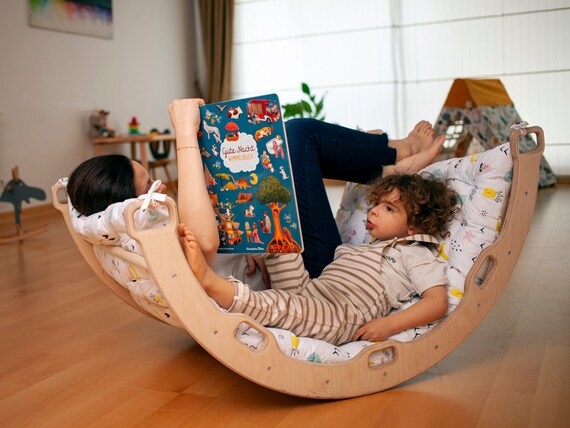 Set da arrampicata in legno per bambini, palestra domestica per bambini,  cuscino per arco da arrampicata -  Italia