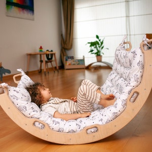 2 size Montessori Baby Play Climber Set for Toddler, Small and Large Size Toddler Pillow and Arch Set