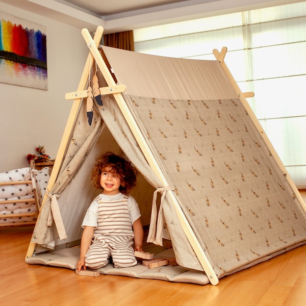 Toddler Tent, Teepee Mat, Viking tent, Play Mat For Kids, Toddler Playroom, Tepee Tent