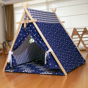 Indoor Play Tent for Kids,  Large size Teepee and Play Mat set, Teepee Tent for Toddler