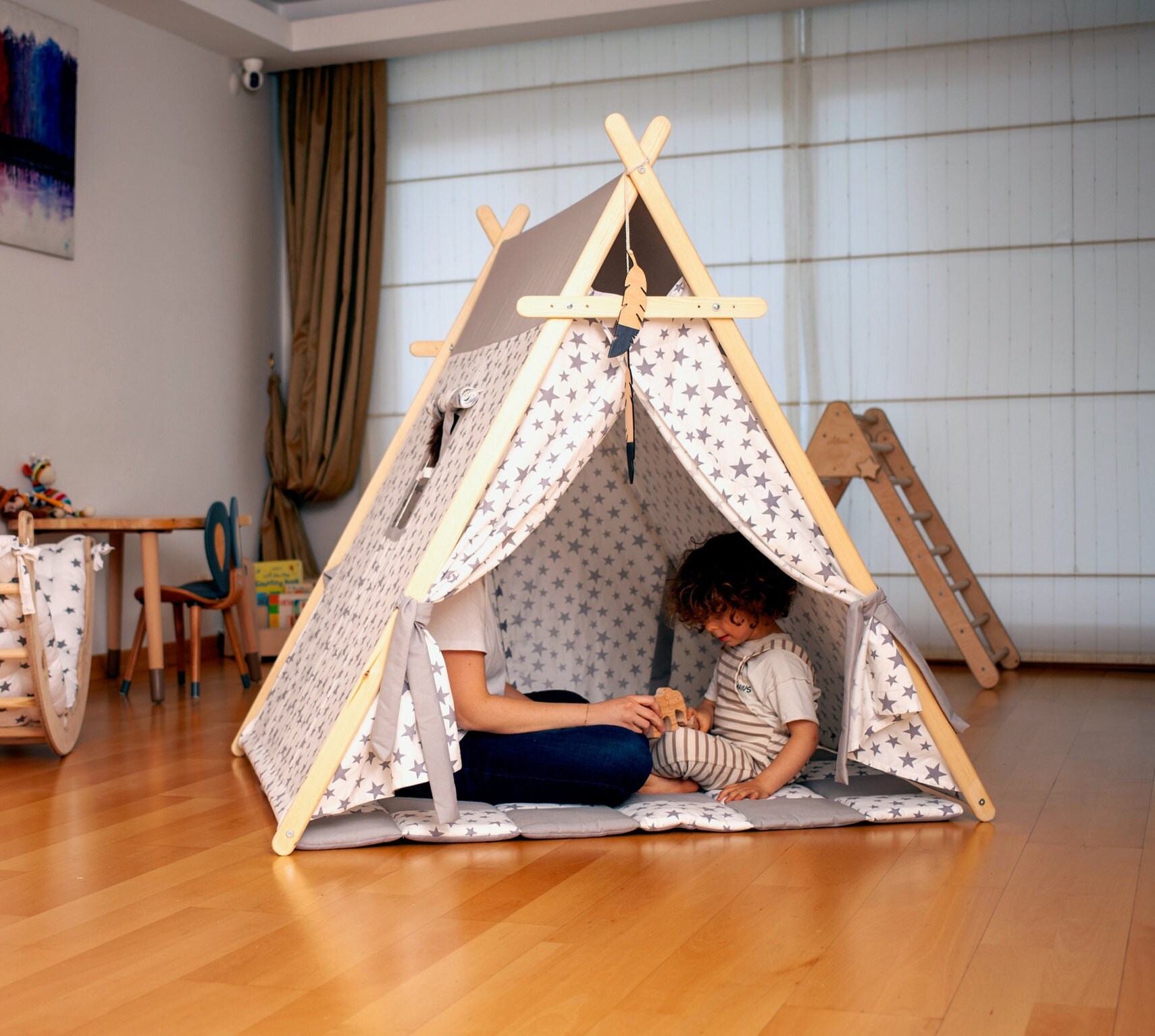 Playhouse Teepee Kids Indoor Kids Tent Teepee Tent Kids Playtent Viking Tent Etsy Canada