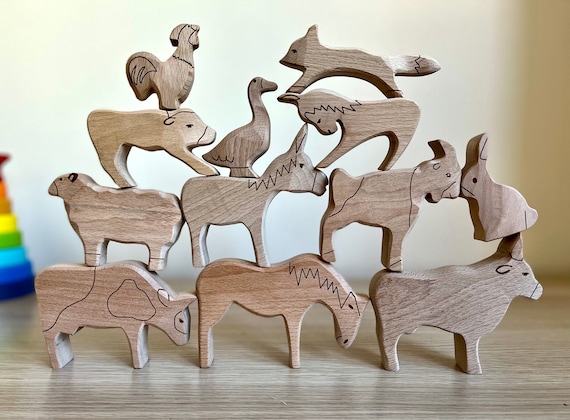 Buy 12 Pieces Wooden Animals Toys Set Wooden Toy Farm and Animals Online in India - Etsy Buy 12 Pieces Wooden Animals Toys Set Wooden Toy Farm and Animals Online in India - Etsy