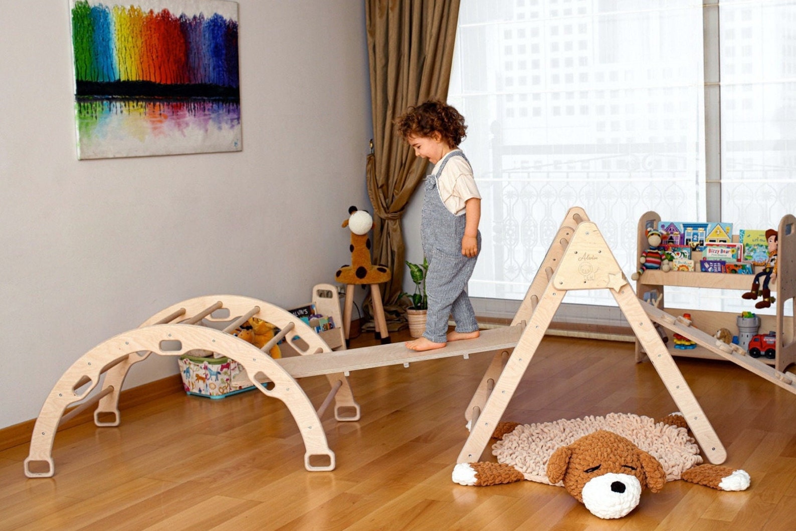 Indoor Play Gym for Kids Baby Jungle Gym Set Foldable Etsy