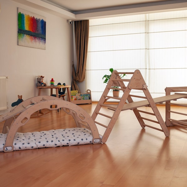 Montessori Climber Set 6 pieces, Indoor Playground Set, Kids Play Furniture, Montessori Toddler Climb Toys
