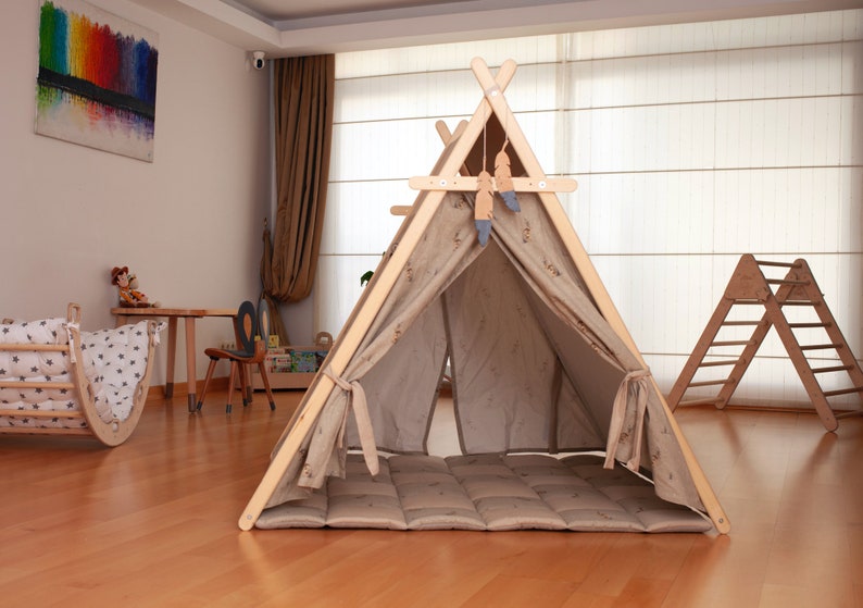 Toddler Tent Teepee Mat Viking Tent Play Mat for Kids Etsy