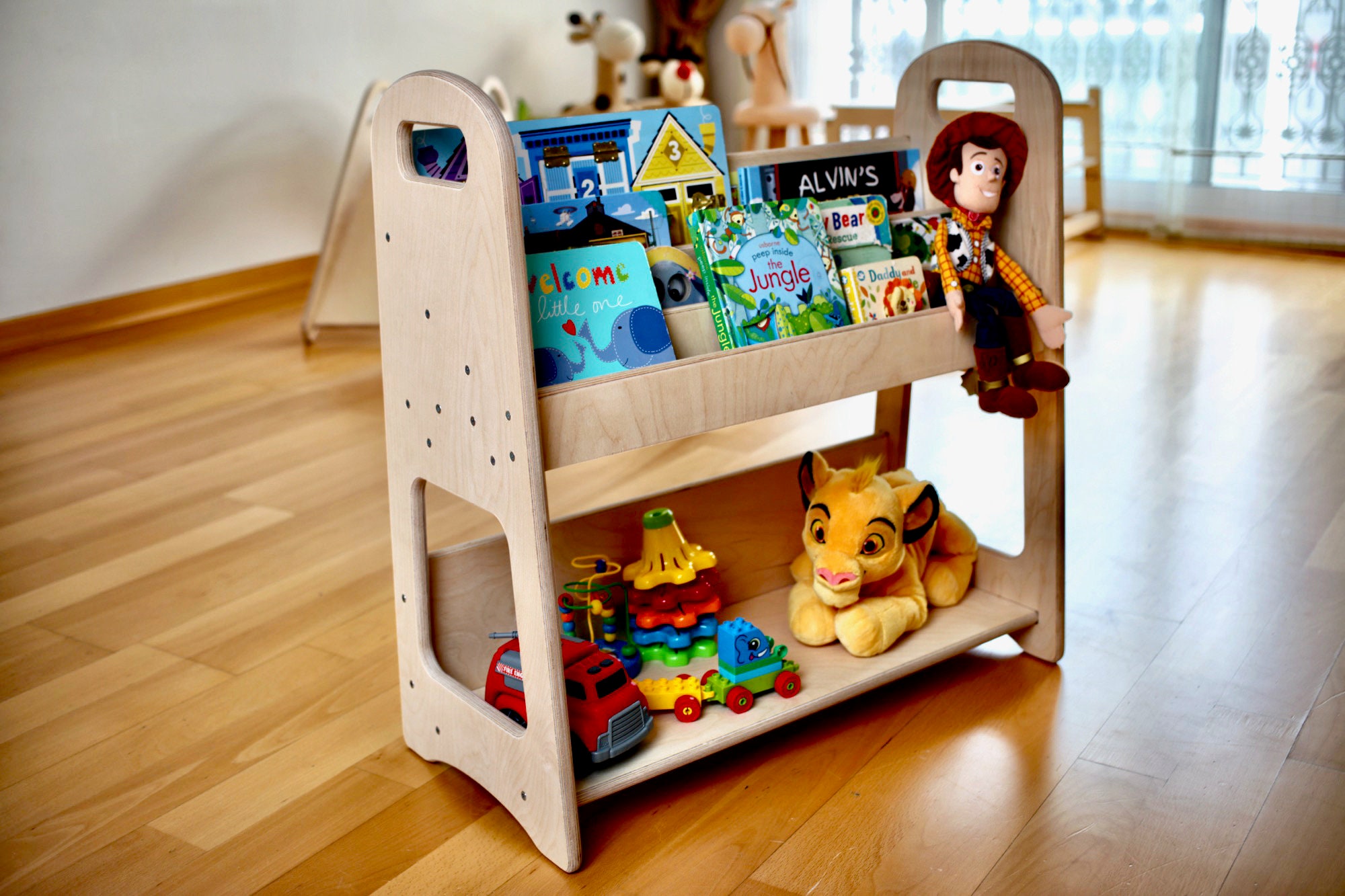 Estantería portátil para niños muebles Montessori para niños Etsy