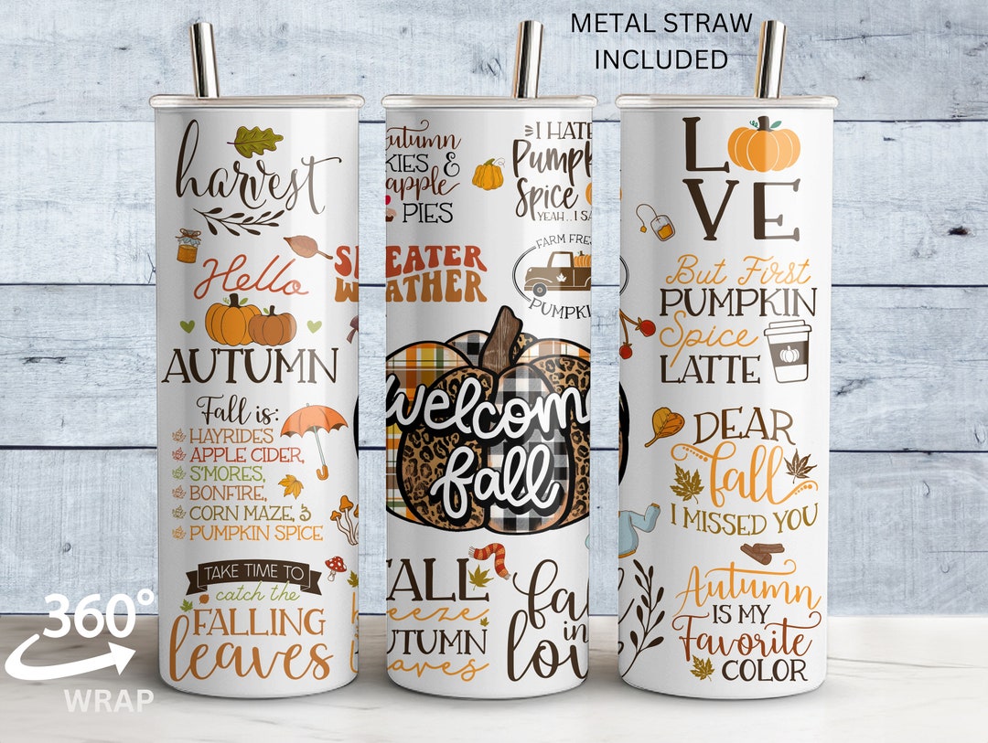 Fall 20oz Tumbler/ Coffee Tumbler/ Gift for Fall Etsy