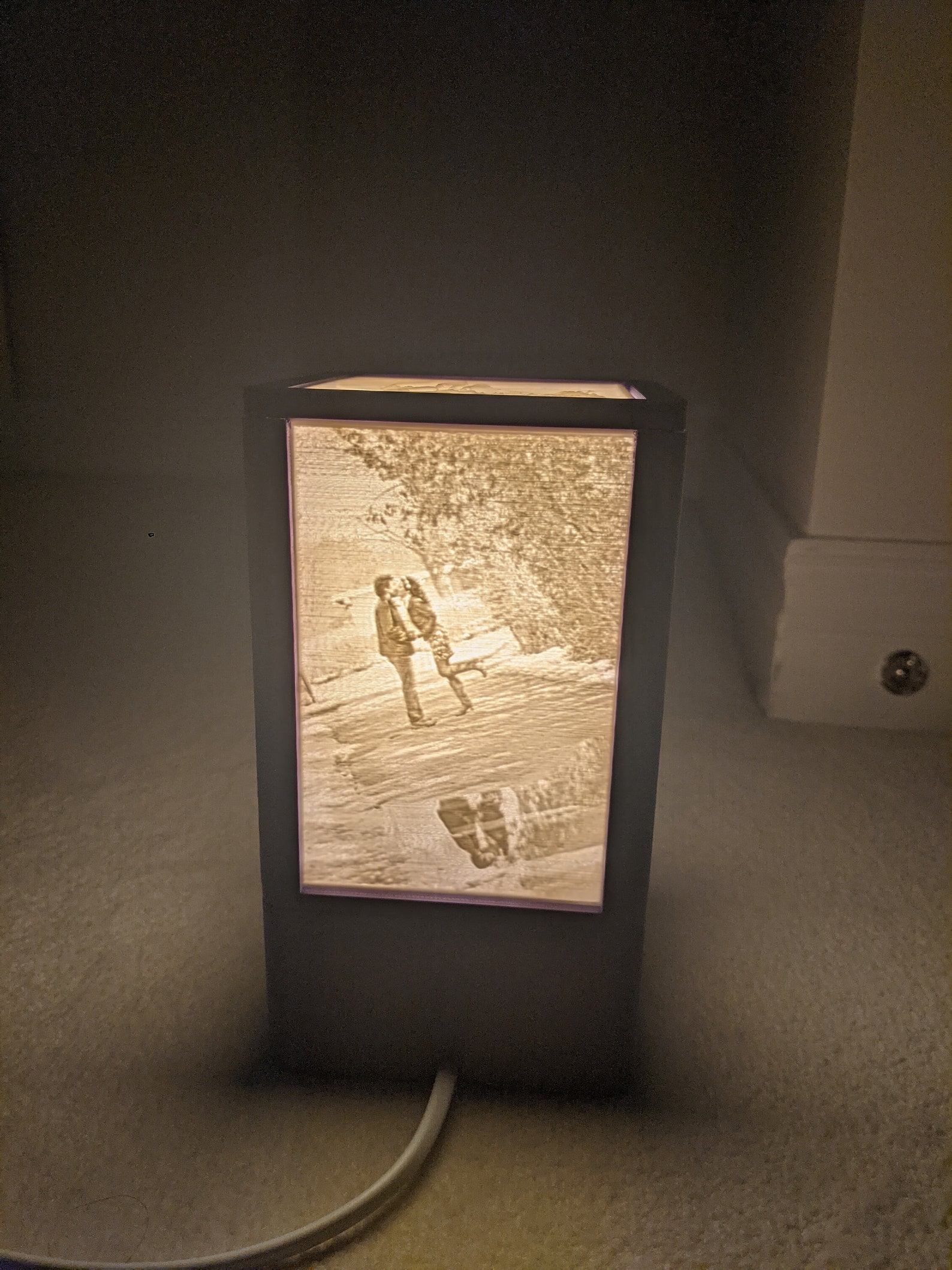 Personalized Photo LED Lamp / Night Light / Light Box made in Etsy Canada