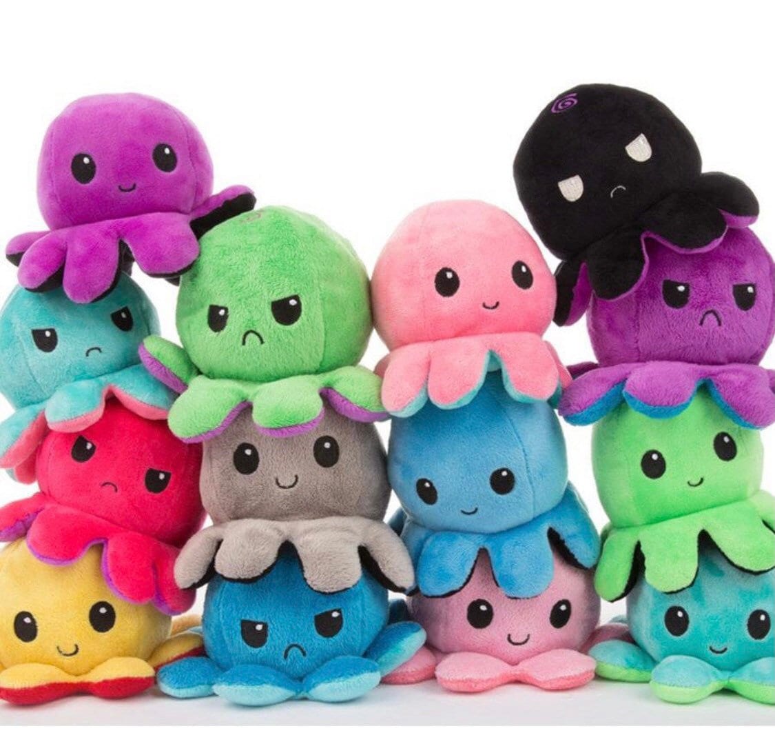 reversible mood plush octopus