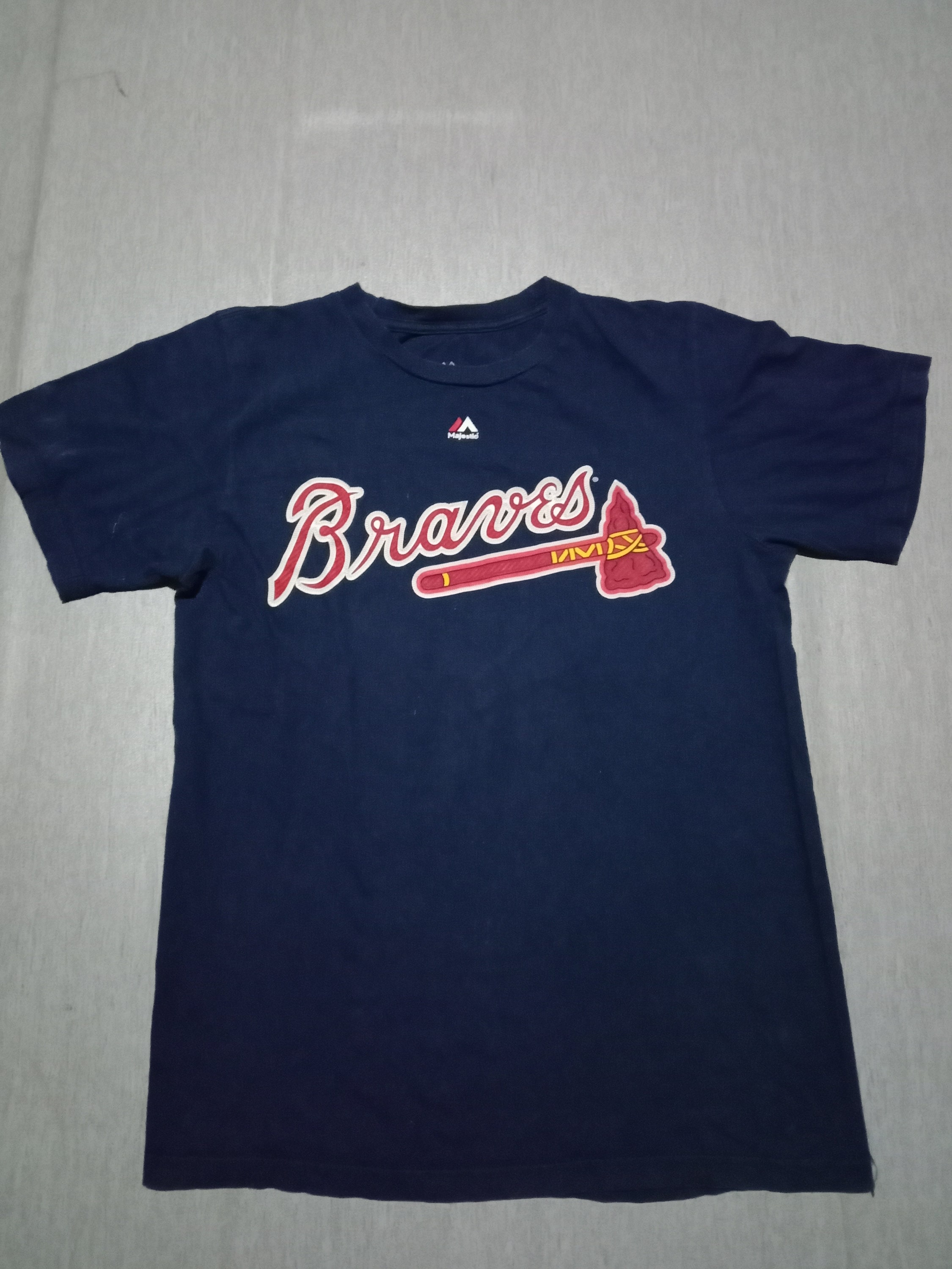 Nike Youth Atlanta Braves Austin Riley #27 Navy T-Shirt