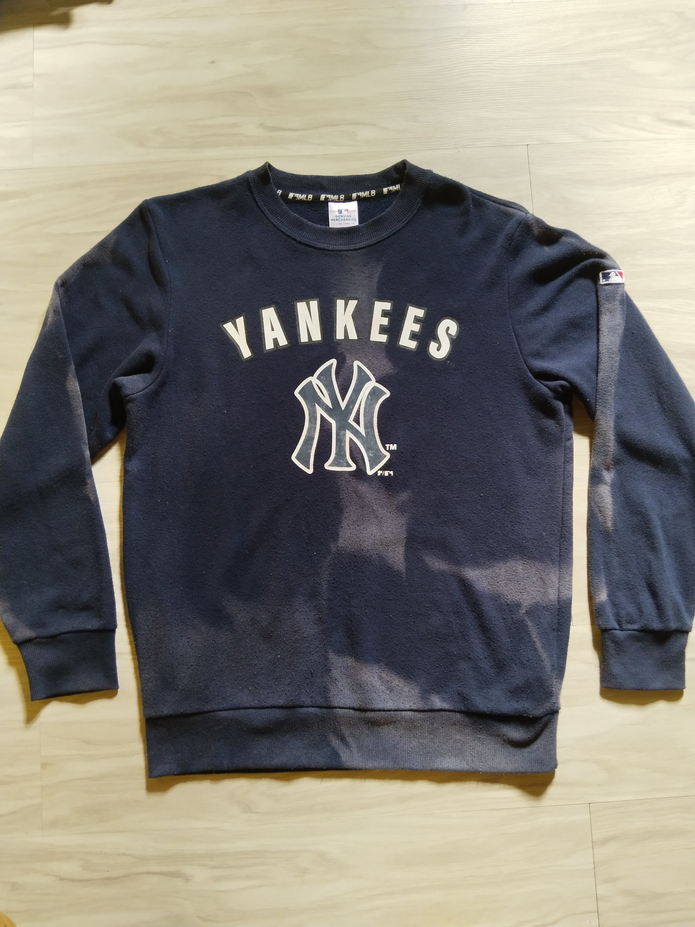 90s GENUIE MARCHANDISE YANKEES レザースタジャン