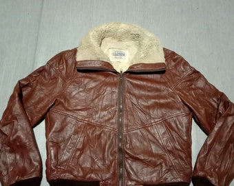 Vintage Flight Leather Jacket 80s - Etsy