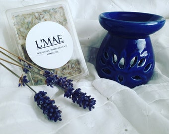 Wax Burner Set with Bergamot and Wax Melt Clam-Grey and Black available