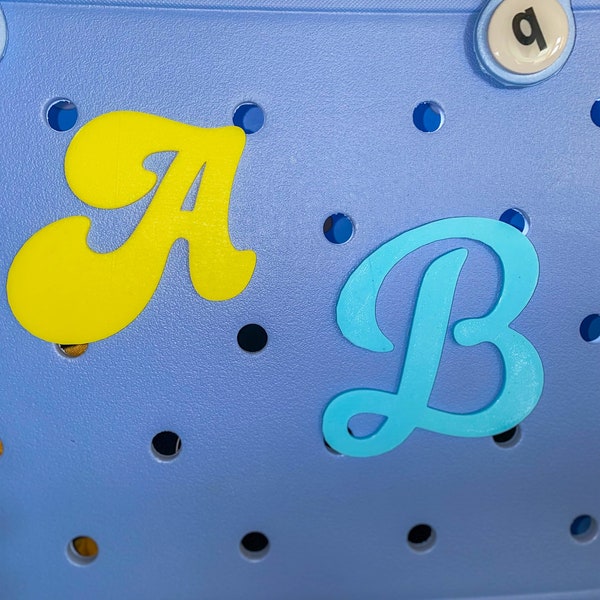 BOGLET Charm: Alphabet letter, Personalized single letter Bogg Bag accessories, Monogram Letter 3D Printed Bogg Bits, Bogg Bag Button Charm