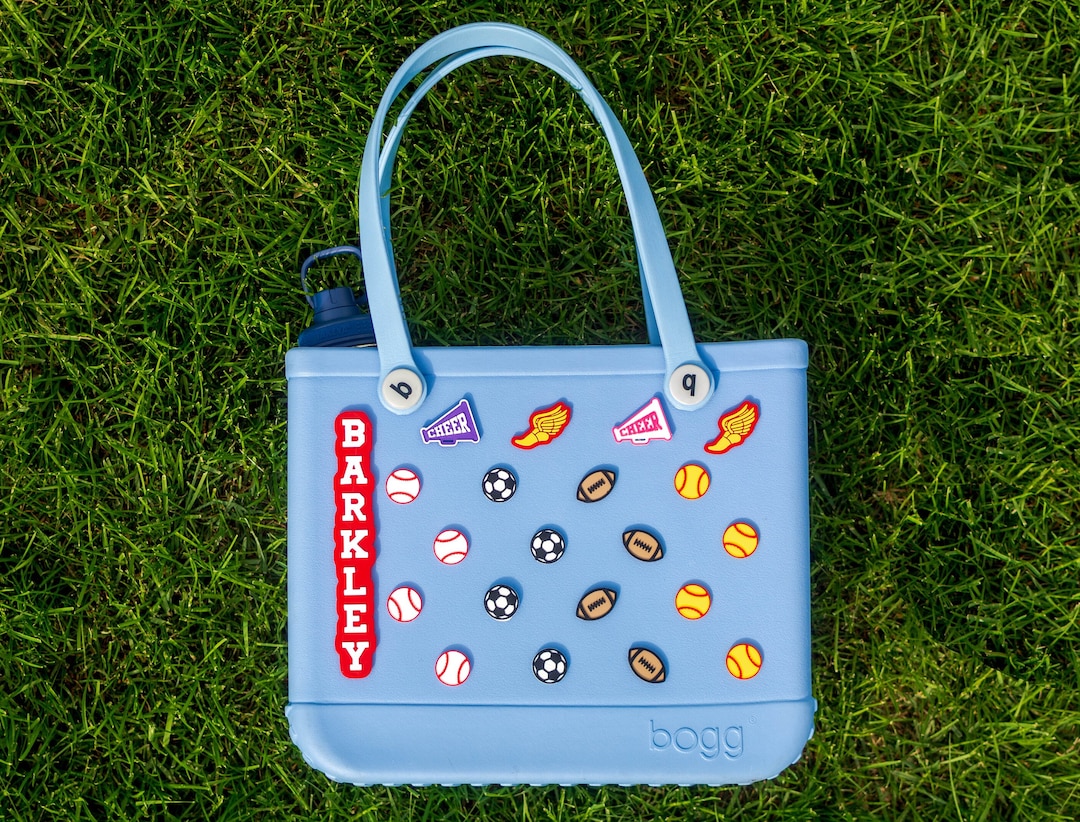 Mini Sports Themed BOGG BAG CHARM , Personalized Bag Charm, Baseball