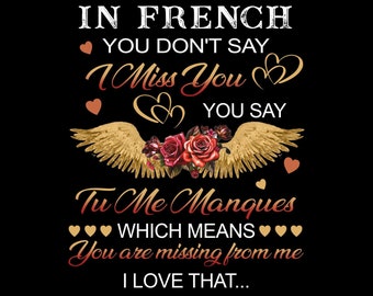Tu Me Manques Etsy Tu Me Manques Etsy