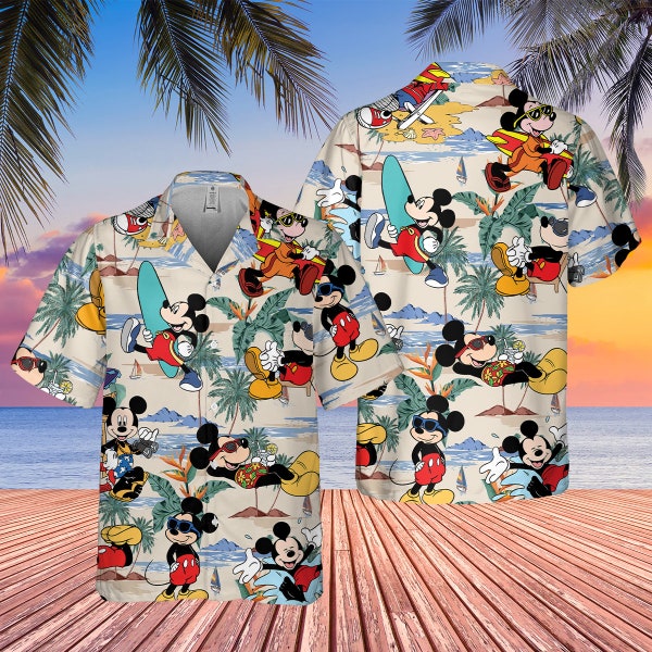 Mickey Hawaii Shirt, Mickey Aloha Shirt, Disney Hawaiian Shirt, Summer Vacation Hawaiian Shirt, Mickey Mouse Hawaiian Shirt