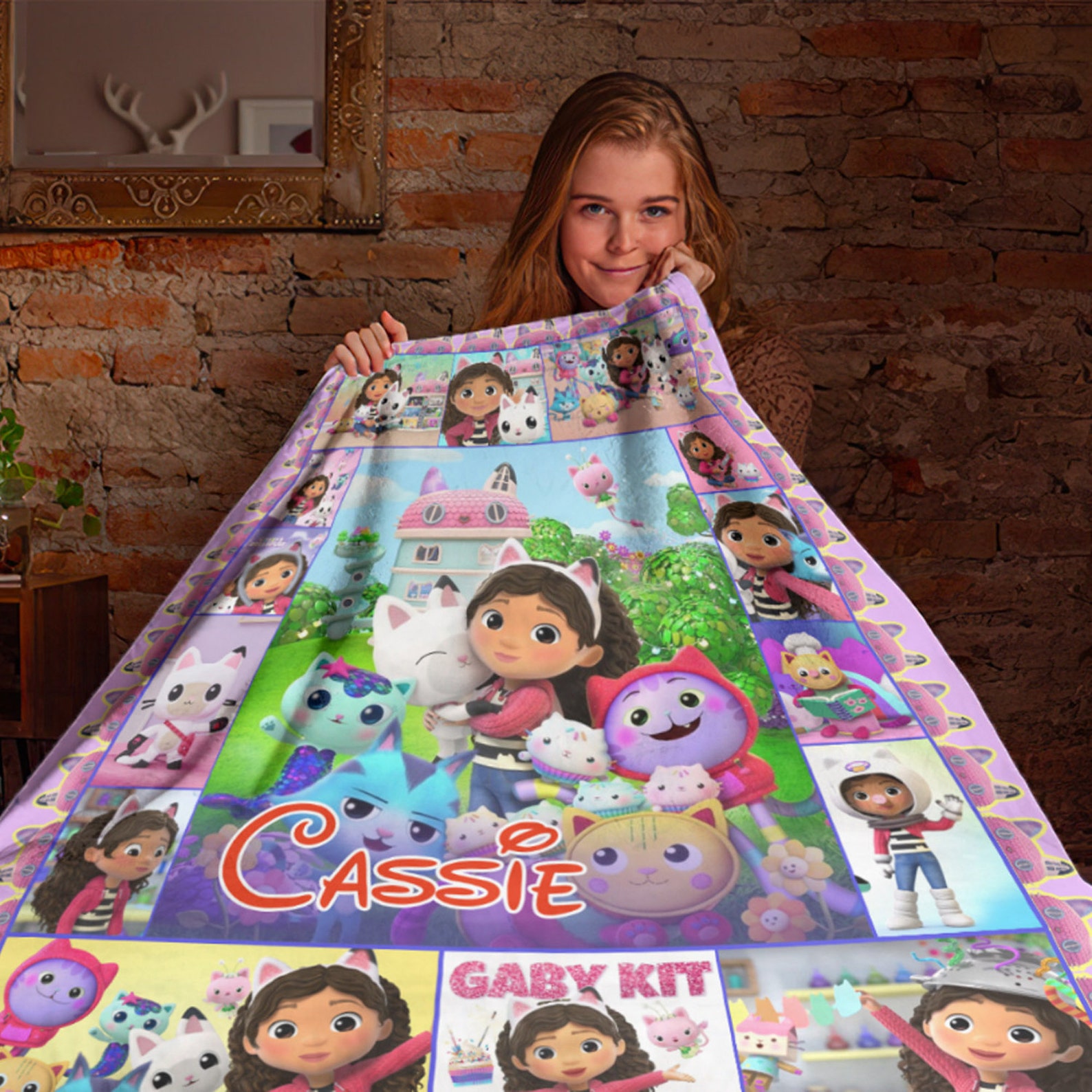 Personalized Gabby's Dollhouse Blanket Gabby's Etsy Australia