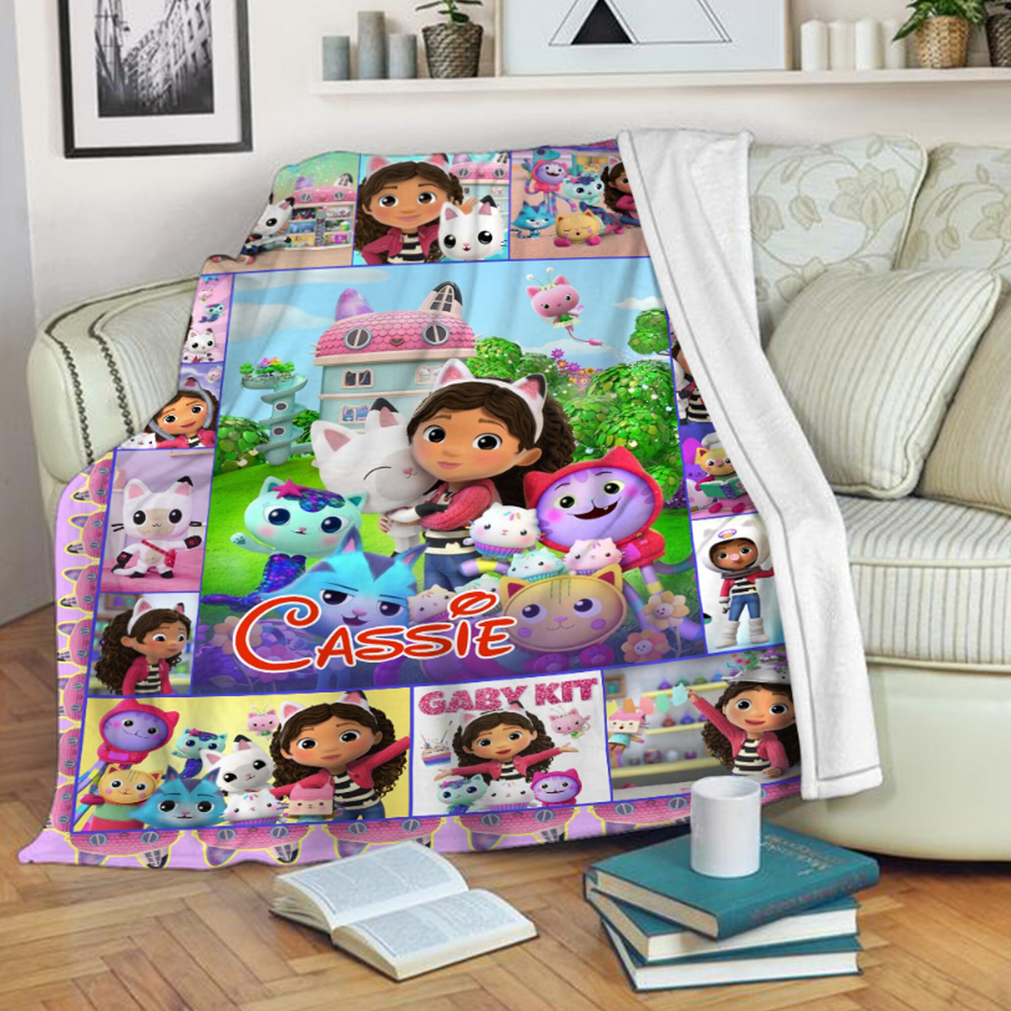 Personalized Gabby's Dollhouse Blanket Gabby's Etsy Australia