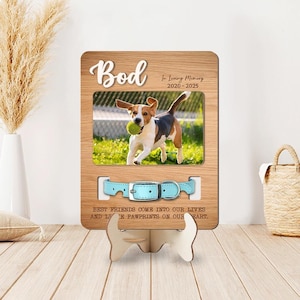 Customized Pet Memorial Sign, Custom Dog Memorial Collar Sign, Dog Collar Keepsake, Cat Loss Gift, Pet Collar Holder Sign