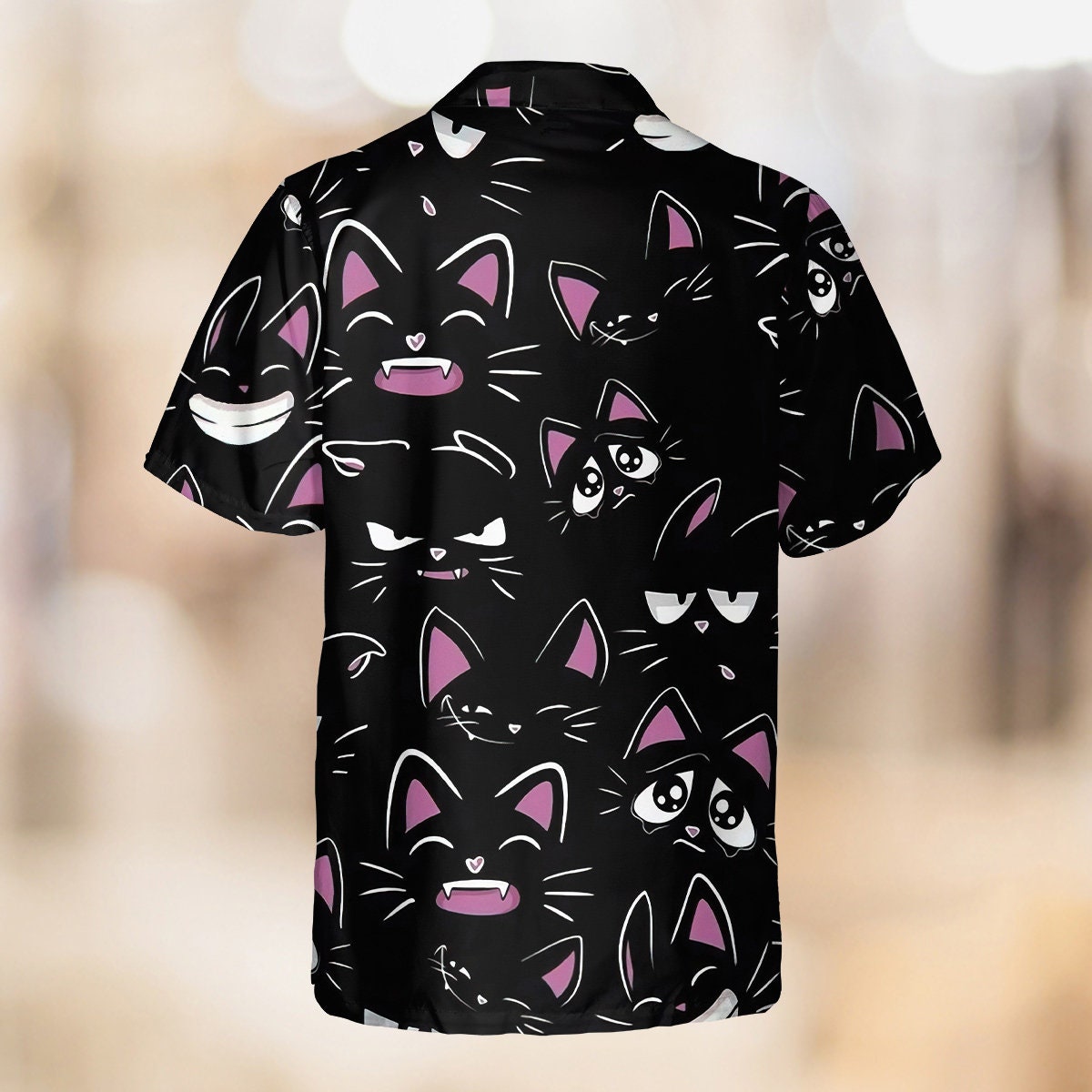 Cat Lovers Hawaiian Shirt, Black Cat Hawaiian Shirt, Cat Hawaiian Shirt, Hawaiian Beach Tee, Summer Aloha 2023, Gifts For Cat Owner