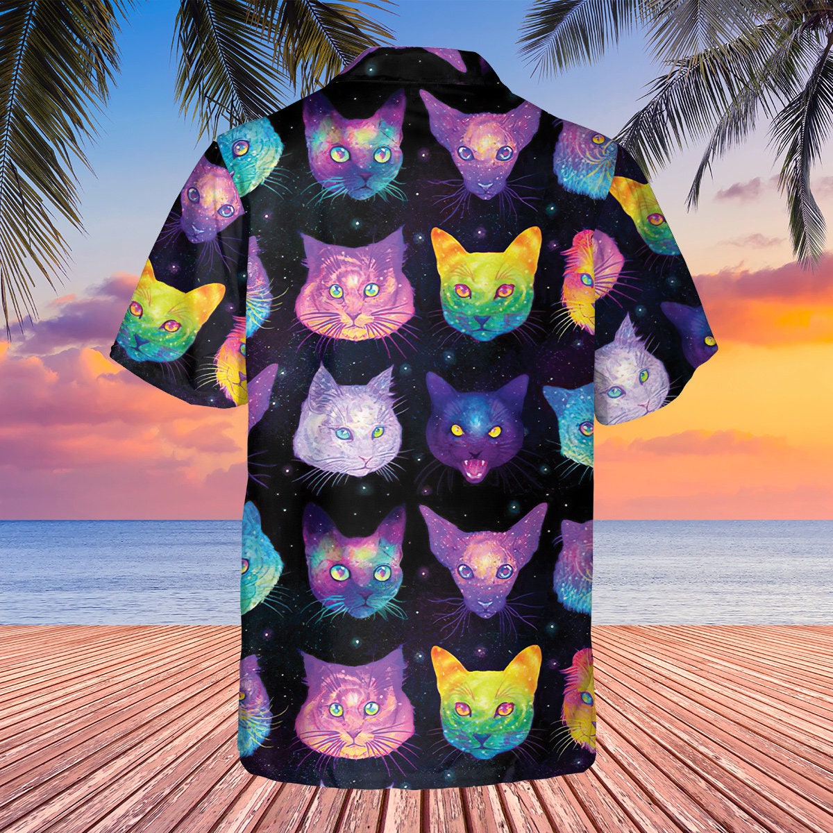 Cat Lovers Hawaiian Shirt, Cat 3D Hawaiian Shirt, Hawaiian Beach Tee, Summer Aloha , Gifts For Cat Owner, Family Gift, Tropical Hawaiian