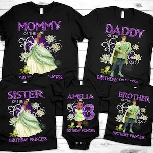 Princess Tiana Birthday Family Shirt, Birthday Princess, Birthday Girl Shirt, Princess and the frog Shirt, Birthday Family Matching Shirt