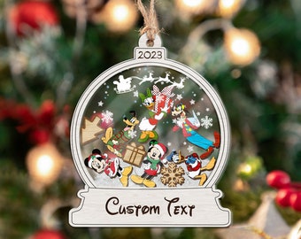 Personalized Mickey And Friends Ornament, Christmas Disney Ornament, Minnie, Daisy, Donald, Goofy, Pluto, Ornament Gift, Christmas Tree