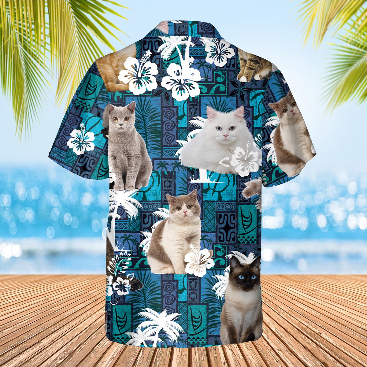 Cat Hawaii Shirt, Cat Hawaiian Shirt, Tropical Cat Hawaii Shirt, Gift For Cat Lover Summer