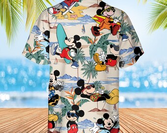 Mickey Hawaii Shirt, Mickey Aloha Shirt, Disney Hawaiian