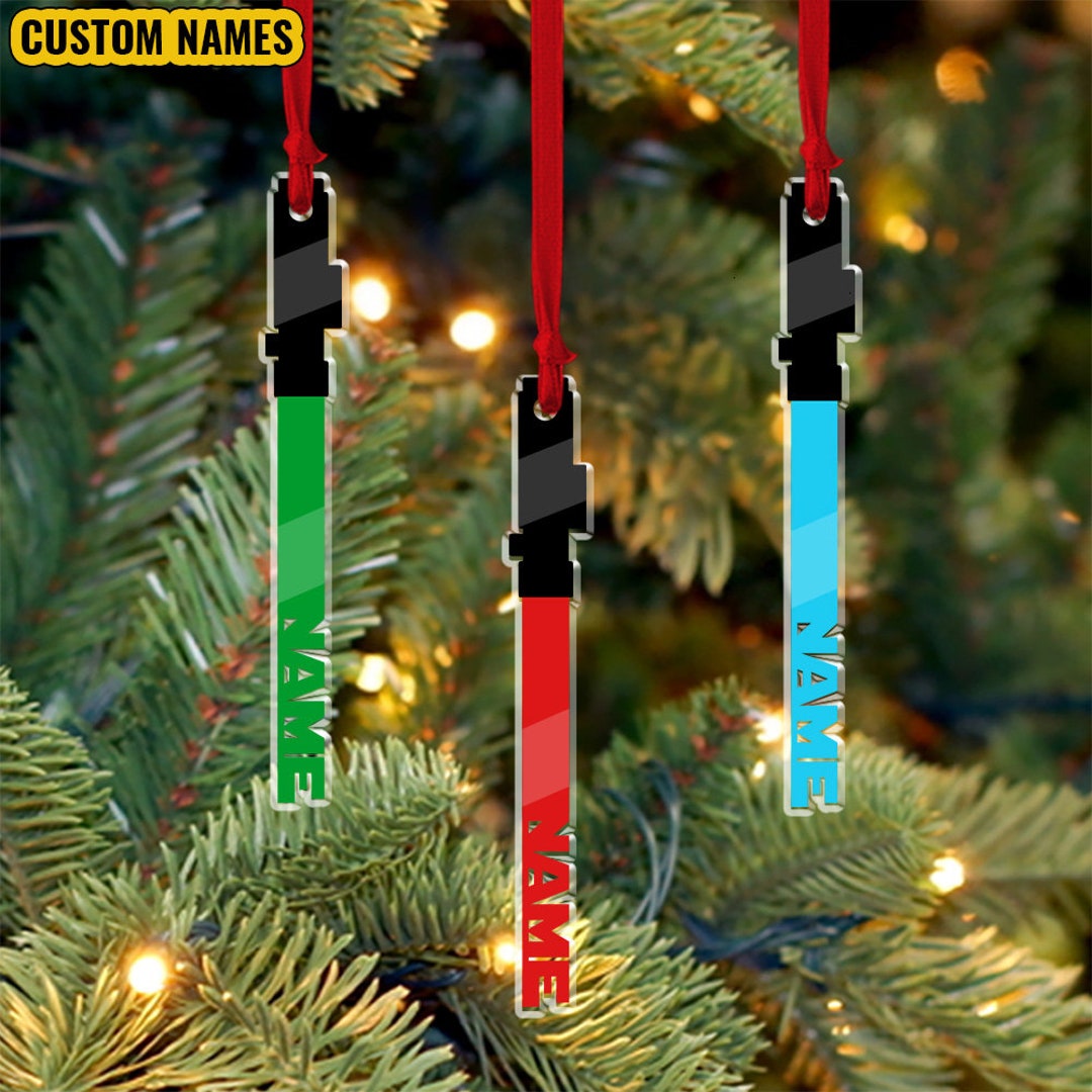 Personalized Star Wars Ornament, Star Wars Christmas Ornament, Lightsaber Ornament, Light Saber