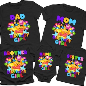 Personalized Winnie The Pooh And Friends Family Matching Birthday Shirt, Winnie The Pooh Birthday Girl/ Boy Shirt, Pooh Bear Party Tee