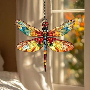Dragonfly ACRYLIC Suncatcher, Dragonfly Sun Catcher, Dragonfly Lover Gifts, Window Hanging, Housewarming Gift, Nature Lover Gift