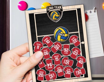 Personalized Volleyball 3D Shaker Fridge Magnet, Volleyball Team Gift For Coach, Coach Appreciation Gift, End of Season/Year, Sport Gift