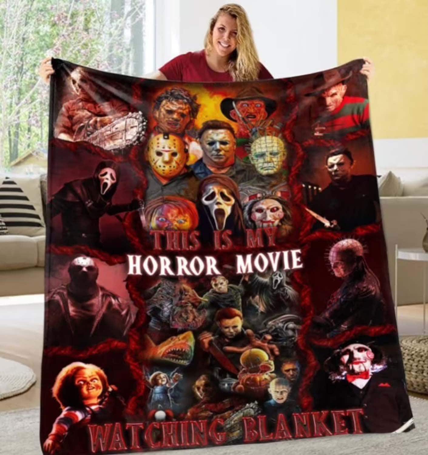 Horror Movie Watching Blanket Halloween Blanket Special Etsy