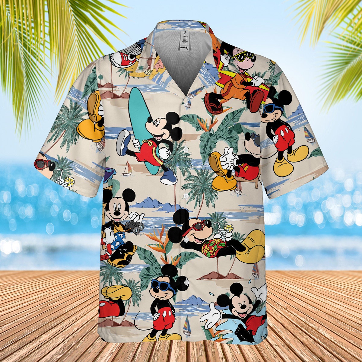 百貨店福袋 Shirt, Hawaii Mickey Mickey Hawaiian Disney Shirt, Aloha Clothing