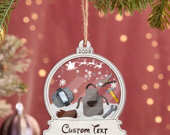 Personalized Welder Ornament Helmet And Gloves Christmas Ornament For - Lovem-oom