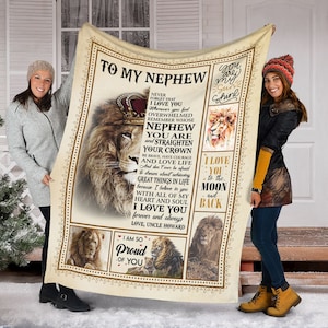 To My Nephew QUILT Fleece Blanket ,Mink Blanket,Sherpa Blanket,Anniversary Gift,Family Blanket