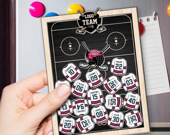 Personalized Hockey Shaker Fridge Magnet Gift for Coach, Hockey Team Gift For Coach, Coach Appreciation Gift, End of Season/Year