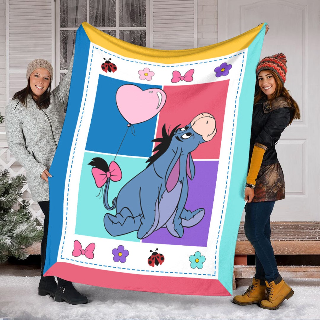 Personalized Eeyore Blanket Winnie Pooh Eeyore Fleece Mink Blanket Winnie the Pooh Eeyore Birthday Theme Party Eeyore Christmas Gifts Etsy Canada