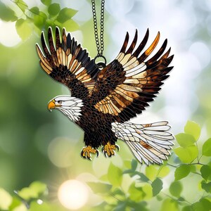 Eagle Acrylic Suncatcher, Bald Eagle Suncatcher Window Hanging, Patriotic Eagle Suncatcher, Nation Pride, Bird Lover Gift