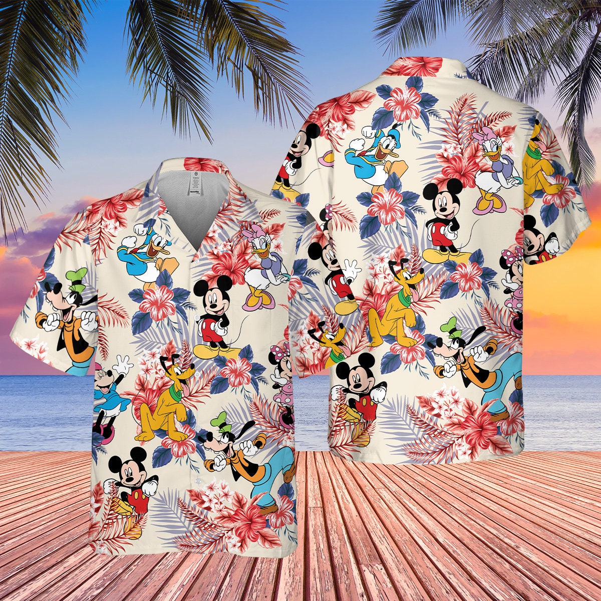 Louis Vuitton LV Mickey Disney Hawaiian Shirt And Short