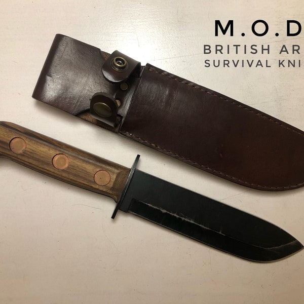 Cuchillo de supervivencia del ejército británico solo con funda M.O.D.