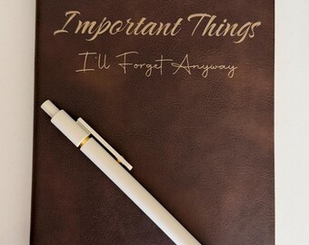 Laser graviertes PU-Leder Notizbuch: Lustiges Snarky Journal, Planer, To-Do Liste