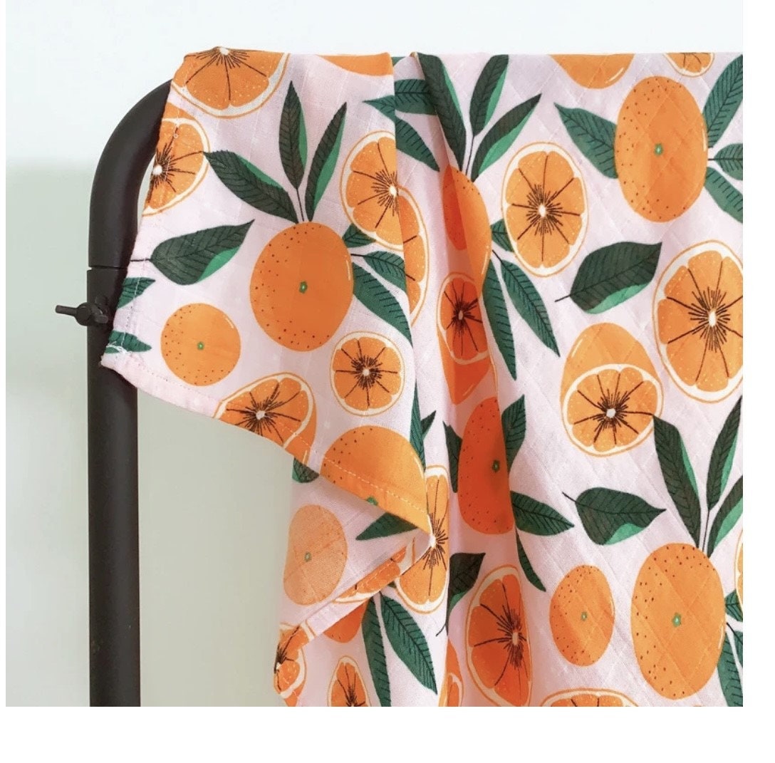 Clementine Baby Muslin Swaddle Blanket Bamboo 120cm X 120cm Etsy UK